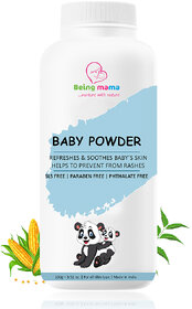 Being mama baby powder with corn starch  sls free  paraben free  phthalate free (100g)