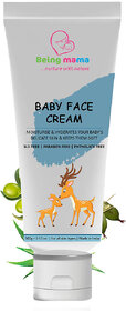 Being mama baby natural face cream for babies with sls free  phthalate free (100g)