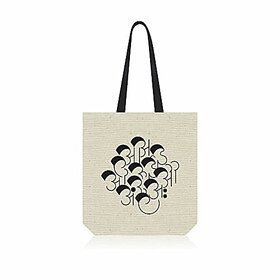 Aksharyogi Calligraphy Reusable Tote Bags100 Organic Cotton Grocery BagEco-Friendly Multi-Purpose BagSturdy Canvas Bag Pack of 1