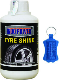 Indo Power Tyre Shiner 250Ml.+Your Free Gift Package With This Products  Rubber Keyring (Send Any Available Color One Pic).