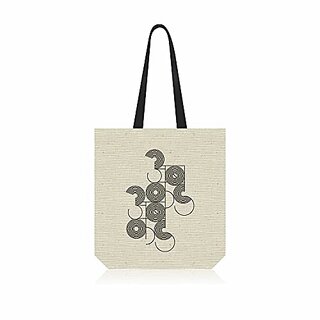                       Aksharyogi Calligraphy Reusable Tote Bags100 Organic Cotton Grocery BagEco-Friendly Multi-Purpose BagSturdy Canvas Bag Pack of 1                                              