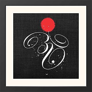 Aksharyogi Calligraphy Aum Wall Frame Top Acrylic Glass Religious (Set of 1) 10x10 inch Aksharyogi Calligraphy Aum Wall Frame Top Acrylic Glass Religious (Set of 1) 10x10 inch