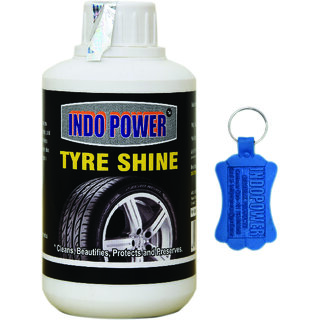 Indo Power Tyre Shiner 250Ml.+Your Free Gift Package With This Products  Rubber Keyring (Send Any Available Color One Pic).