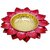 a f decor Metal Lotus Design Urli Bowl Showpieces (Red)