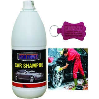                       Indo Power Car Shampoo 1Ltr.+Your Free Gift Package With This Products  Rubber Keyring (Send Any Available Color One Pic).                                              