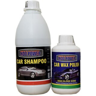                       Indo Power Car Shampoo 500Ml.+ Car Wax Polish 250Ml.                                              