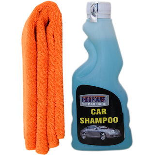 Indo Power Car Shampoo 250Ml.+ 1Pc Car Microfiber Cloth Orange. Indo Power Car Shampoo 250Ml.+ 1Pc Car Microfiber Cloth Orange.