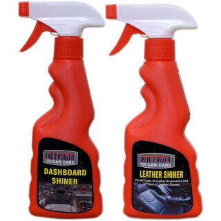                       Indo Power Leather Shiner Spray 250Ml.+ Dashboard Shiner Spray 250Ml.                                              