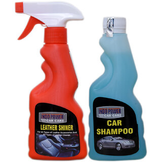 Indo Power Leather Shiner Spray 250Ml.+ Car Shampoo 250Ml. Indo Power Leather Shiner Spray 250Ml.+ Car Shampoo 250Ml.