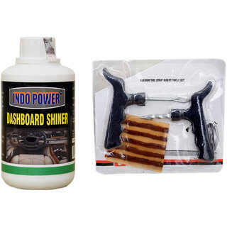 Indo Power Dashboard Shiner 250Ml+ Tubelass Smart Panchar Kit. Indo Power Dashboard Shiner 250Ml+ Tubelass Smart Panchar Kit.