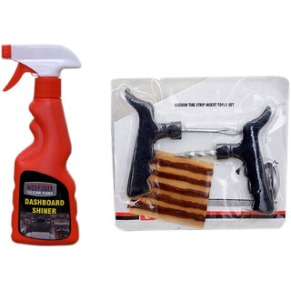                       Indo Power Dashboard Shiner Spray 250Ml+ Tubelass Smart Panchar Kit.                                              