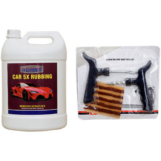 Indo Power Car 5X Rubbing 5 Kg.+ Tubelass Smart Panchar Kit. Indo Power Car 5X Rubbing 5 Kg.+ Tubelass Smart Panchar Kit.