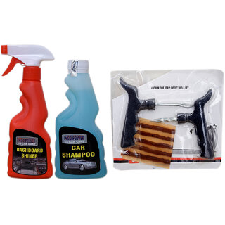 Indo Power Dashboard Shiner Spray 250Ml+ Car Shampoo 250Ml+ Tubelass Smart Panchar Kit. Indo Power Dashboard Shiner Spray 250Ml+ Car Shampoo 250Ml+ Tubelass Smart Panchar Kit.