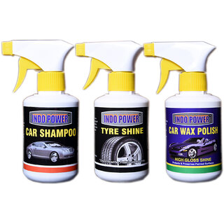 Indo Power Car Shampoo Gun 250Ml.+Tyre Shiner Gun 250Ml.+Car Wax Polish Gun 250Ml. Indo Power Car Shampoo Gun 250Ml.+Tyre Shiner Gun 250Ml.+Car Wax Polish Gun 250Ml.