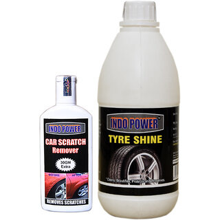                       Indo Power Tyre Shiner 500Ml+ Scratch Remover 100Gm.                                              