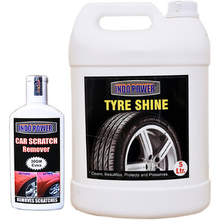                       Indo Power Tyre Shiner 5Ltr+ Scratch Remover 100Gm.                                              