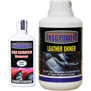                       Indo Power Leather Shiner 250Ml+ Scratch Remover 100Gm.                                              