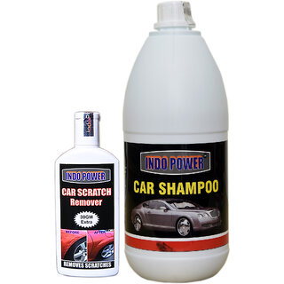                       Indo Power Car Shampoo  1Ltr+ Scratch Remover 100Gm.                                              