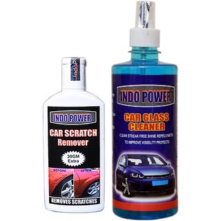                       Indo Power Car Glass Cleaner 500Ml+ Scratch Remover 100Gm.                                              