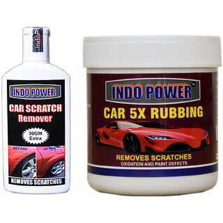Indo Power Car 5X Rubbing 250Gm+ Scratch Remover 100Gm. Indo Power Car 5X Rubbing 250Gm+ Scratch Remover 100Gm.