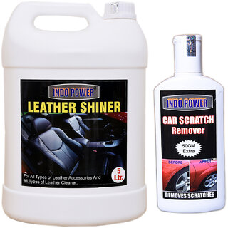                      Indo Power Leather Shiner 5Ltr+  Scratch Remover 200Gm.                                              