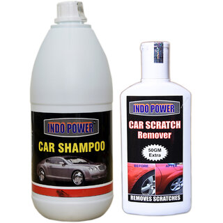                       Indo Power Car Shampoo  1Ltr+  Scratch Remover 200Gm.                                              