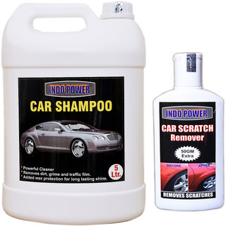                       Indo Power Car Shampoo  5Ltr+  Scratch Remover 200Gm.                                              