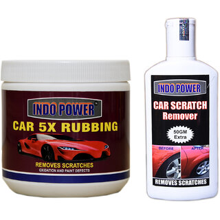                       Indo Power Car 5X Rubbing 500Gm+  Scratch Remover 200Gm.                                              