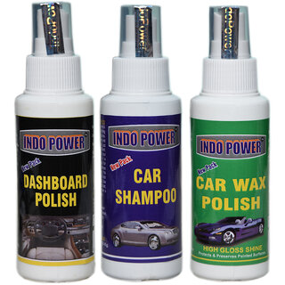 Indo Power Dashboad Polish 100Ml.+Car Shampoo 100Ml.+ Cae Wax Polish 100Ml. Indo Power Dashboad Polish 100Ml.+Car Shampoo 100Ml.+ Cae Wax Polish 100Ml.