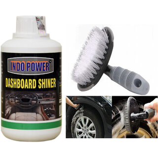                       Indo Power Dashboard Shiner 250Ml.+ All Tyre Cleaning Brush_X000D_                                              