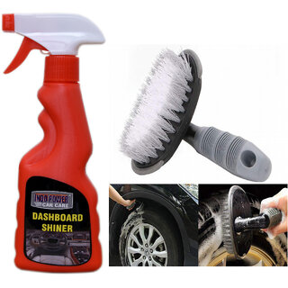 Indo Power Dashboard Shiner Spray 250Ml.+All Tyre Cleaning Brush_X000D_ Indo Power Dashboard Shiner Spray 250Ml.+All Tyre Cleaning Brush_X000D_