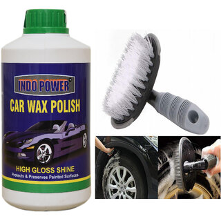 Indo Power Car Wax Polish 1 Kg.+All Tyre Cleaning Brush_X000D_ Indo Power Car Wax Polish 1 Kg.+All Tyre Cleaning Brush_X000D_