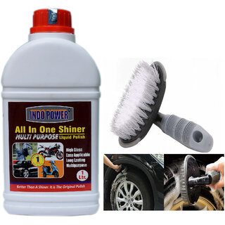                       Indo Power All In One Shiner 1000Ml.+All Tyre Cleaning Brush                                              