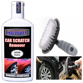 Indo Power Car Scratch Remover 100Gm.+All Tyre Cleaning Brush Indo Power Car Scratch Remover 100Gm.+All Tyre Cleaning Brush