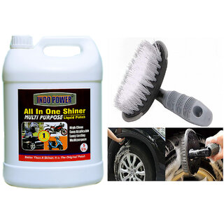 Indo Power All In One Shiner 5Ltr.+All Tyre Cleaning Brush Indo Power All In One Shiner 5Ltr.+All Tyre Cleaning Brush