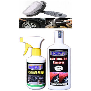 Indo Power Dashboard Shiner Gun 250Ml.+Scratch Remover 200Gm.+All Tyre Cleaning Brush Indo Power Dashboard Shiner Gun 250Ml.+Scratch Remover 200Gm.+All Tyre Cleaning Brush