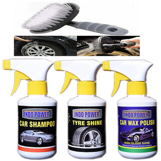 Indo Power Car Shampoo Gun 250Ml.+Tyre Shiner Gun 250Ml.+Car Wax Polish Gun 250Ml.+All Tyre Cleaning Brush Indo Power Car Shampoo Gun 250Ml.+Tyre Shiner Gun 250Ml.+Car Wax Polish Gun 250Ml.+All Tyre Cleaning Brush