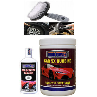 Indo Power Car 5X Rubbing 1 Kg.+ Scratch Remover 100Gm.+All Tyre Cleaning Brush Indo Power Car 5X Rubbing 1 Kg.+ Scratch Remover 100Gm.+All Tyre Cleaning Brush