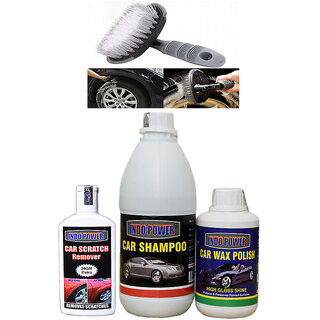 Indo Power Car Shampoo 500Ml+ Car Wax Polish 250Ml+ Scratch Remover 100Gm. +All Tyre Cleaning Brush Indo Power Car Shampoo 500Ml+ Car Wax Polish 250Ml+ Scratch Remover 100Gm. +All Tyre Cleaning Brush