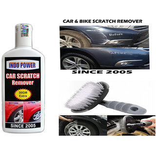 Indo Power Car Scratch Remover 100Gm(Not For Dent & Deep Scratches)+All Tyre Cleaning Brush Indo Power Car Scratch Remover 100Gm(Not For Dent & Deep Scratches)+All Tyre Cleaning Brush