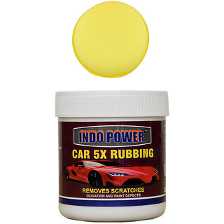 Indo Power Car Wax 5X Rubbing 250Gm.+ One Foam Applicator Pad. Indo Power Car Wax 5X Rubbing 250Gm.+ One Foam Applicator Pad.