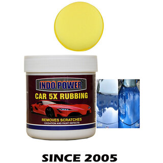 Indo Power Car Wax 5X Rubbing 250Gm.+ One Foam Applicator Pad. Indo Power Car Wax 5X Rubbing 250Gm.+ One Foam Applicator Pad.