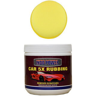 Indo Power Car Wax 5X Rubbing 500Gm.+One Foam Applicator Pad. Indo Power Car Wax 5X Rubbing 500Gm.+One Foam Applicator Pad.