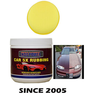 Indo Power Car Wax 5X Rubbing 500Gm.+One Foam Applicator Pad. Indo Power Car Wax 5X Rubbing 500Gm.+One Foam Applicator Pad.