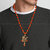 Rudraksha trishul Damru om nam shiv mala pendant chain for men [VFJ1356PG-RUDRA ]