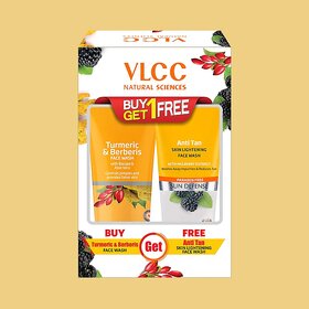 VLCC Turmeric  Berberis Face Wash + Anti Tan Face Wash (Buy 1 Get 1)(Each 150ml )