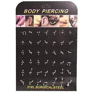                       Mumbai Tattoo Body Piercing Chart - Silver                                              