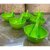 Green Plastic Round Shape Soup Bowls Set 6 Bowl and 6 Spoon