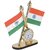 love4ride Imported Indian Flag with Clock for Office Home and Car dashboard