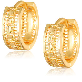                       Round Shape alloy Gold plated Bali, Chand Bali Earring for Women and Girls- (VFJ1476ERG)                                              